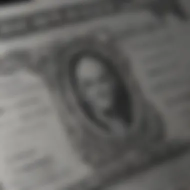 Close-up of a silver certificate highlighting its unique features