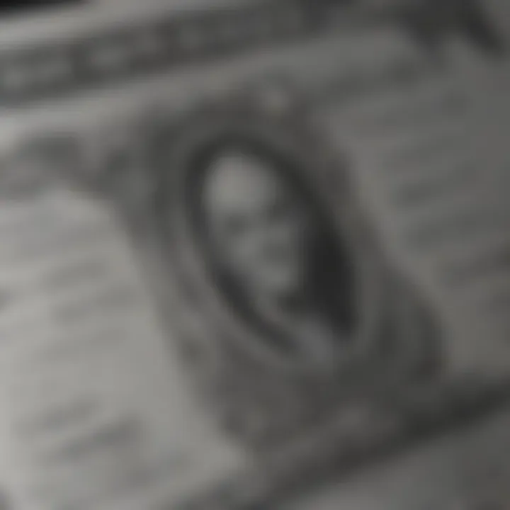 Close-up of a silver certificate highlighting its unique features