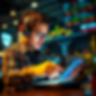 Investor reading market trends on a digital device