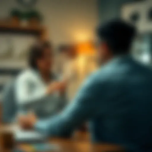 Visual representation of credit counseling session