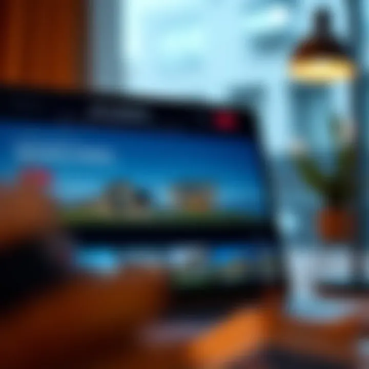 Modern Real Estate Website Interface A modern real estate website interface showcasing property listings