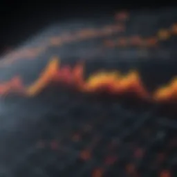 An abstract representation of stock market charts showing fluctuations.