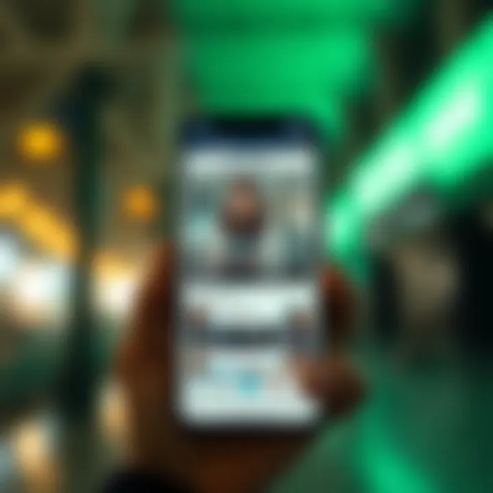 Diverse financial news sources on a smartphone