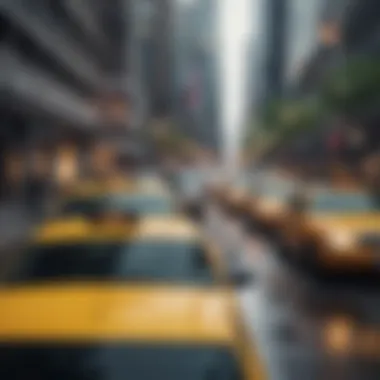Fare Structures: Taxis vs. Uber A comparative chart showcasing fare structures of taxis and Uber