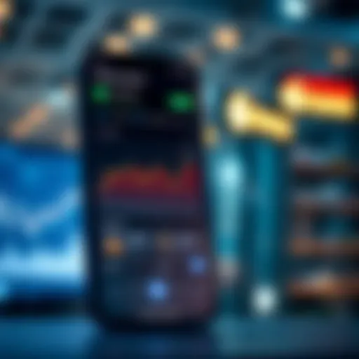 Overview of a market watch app interface