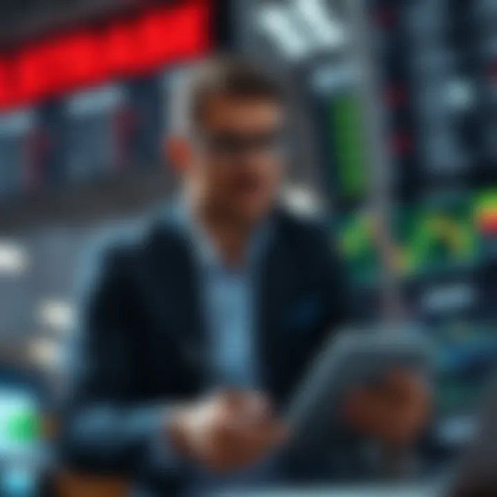 Investor Analyzing Market Trends Investor analyzing market trends