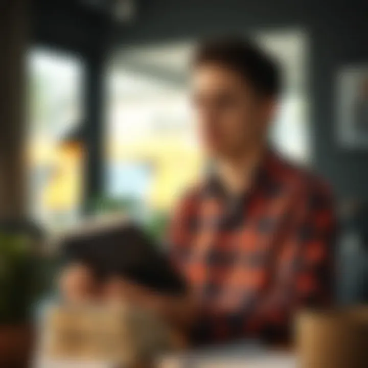 Young adult reviewing life insurance options