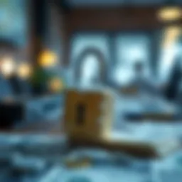 Frozen bank account concept with a lock