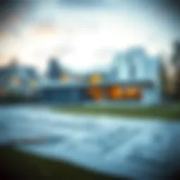 Blueprints of a modern home