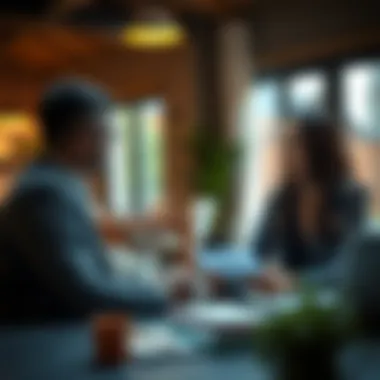 Discussing Mortgage Options Consultation with a mortgage advisor