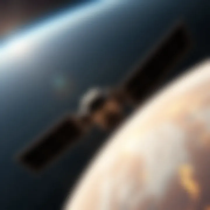 Evolution of Satellite Technology Satellite constellation orbiting Earth representing satellite technology evolution