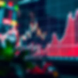 An upward trending stock chart showcasing volatility