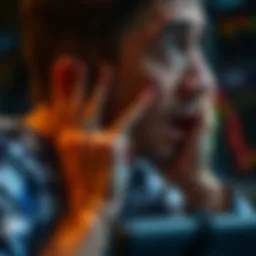 Representational image of emotional turmoil in trading