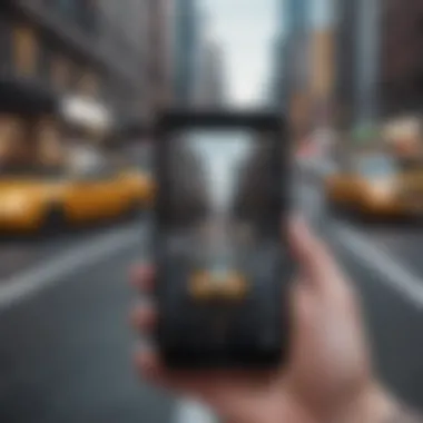 Navigating Uber Services A smartphone displaying the Uber app interface