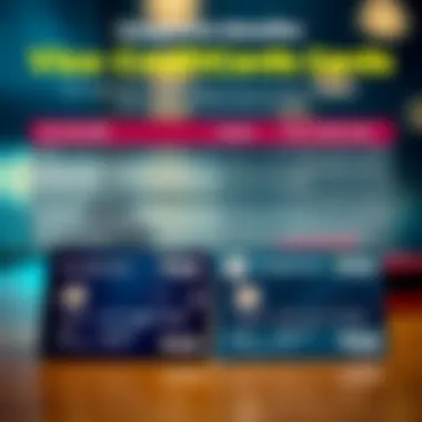 Comparative Benefits of Visa Credit Cards Illustration comparing benefits of different Visa credit cards