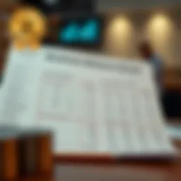 Visual representation of a business balance sheet
