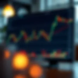 Illustration of a candlestick chart showcasing various patterns