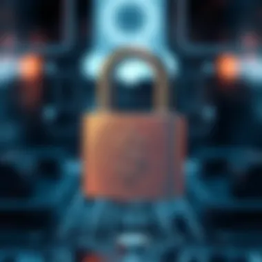 A lock symbolizing security in digital finance