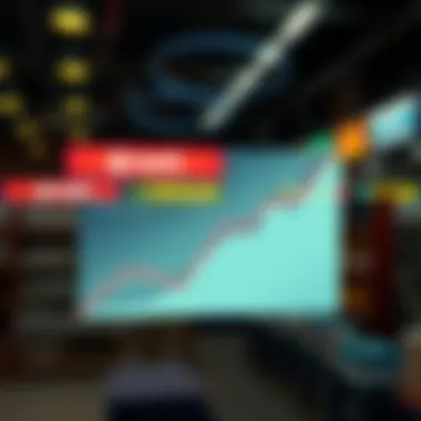 Graph depicting the forces of supply and demand in a market.