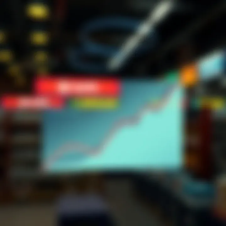 Graph depicting the forces of supply and demand in a market.