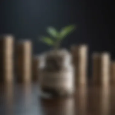 Compound Interest Growth Over Time Visual representation of compound interest growth over time