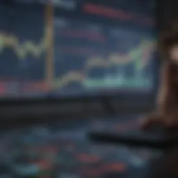 Graph depicting stock market trends