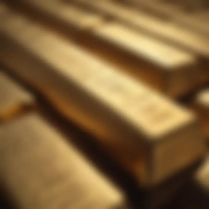 Luxurious gold bars stacked elegantly